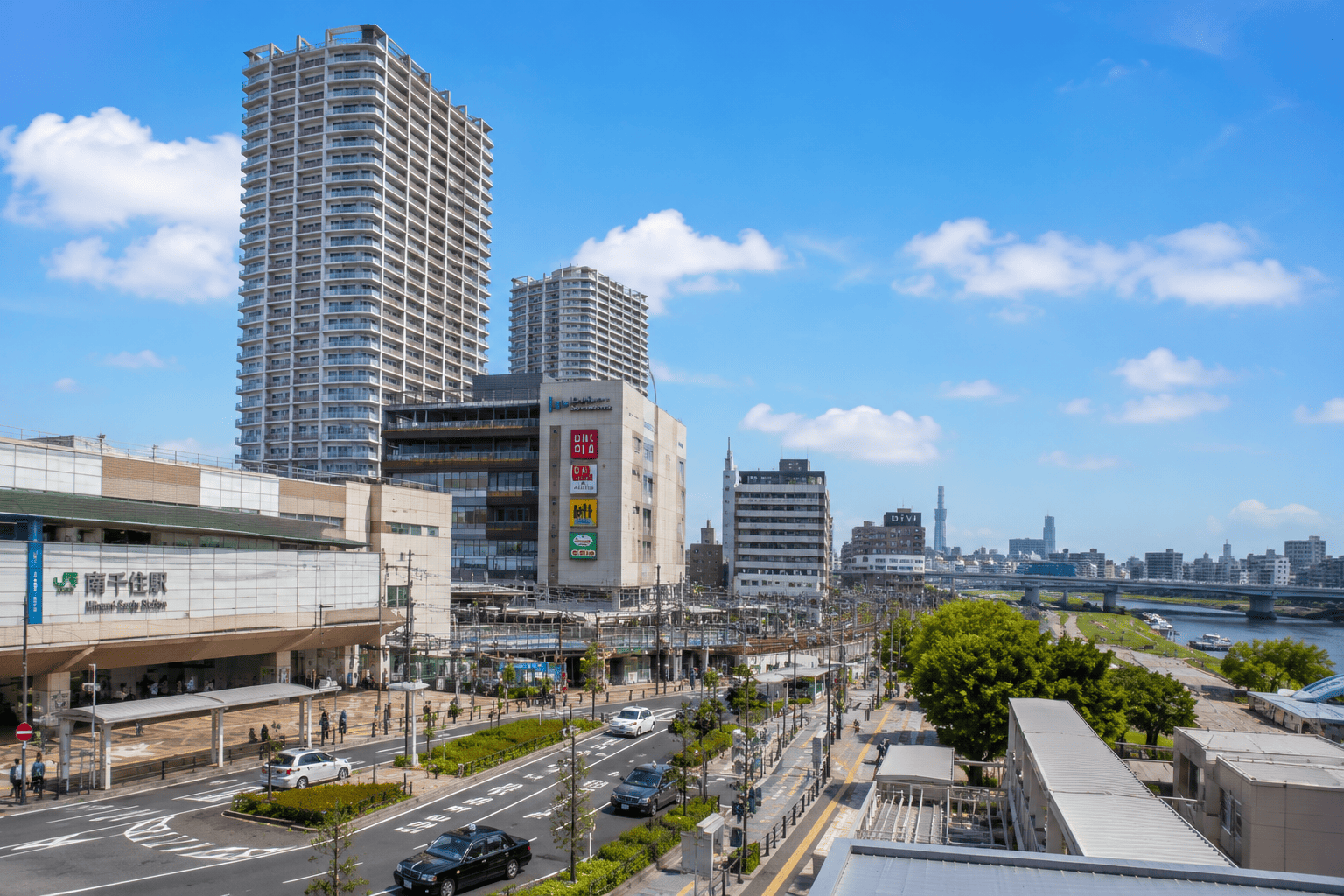 南千住周辺の街並み